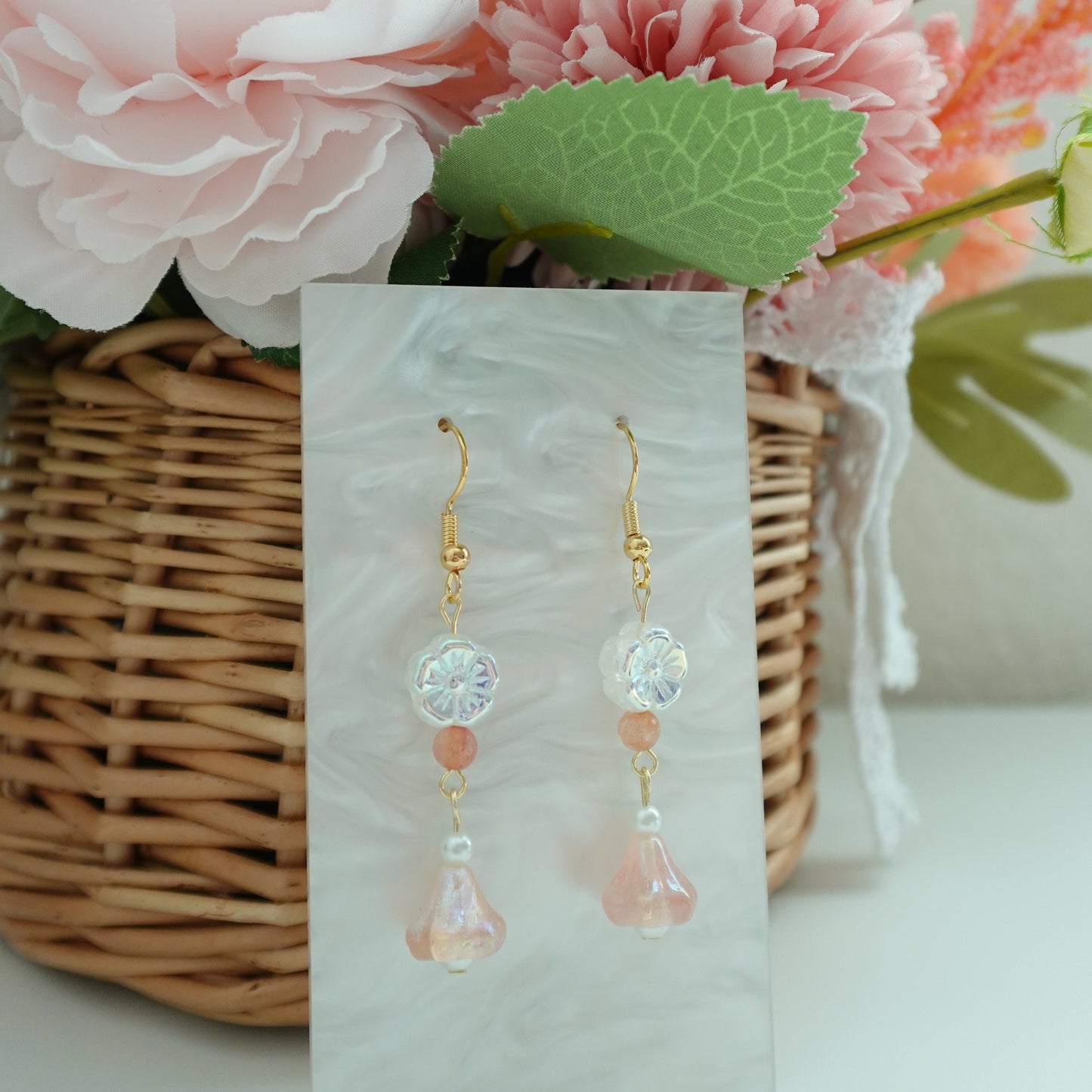 Flower drop Earring